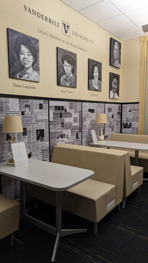 Interior photo of the BCC study space showing study desks