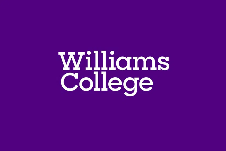 The text "Williams College" in white font on a purple background