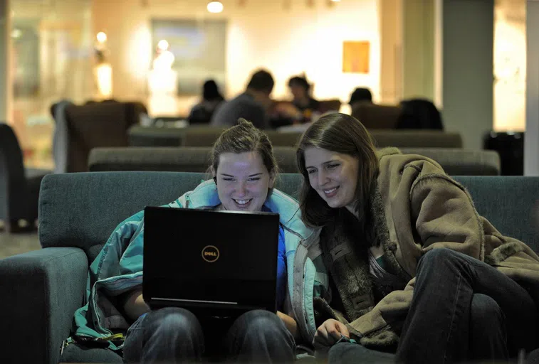 Curl up and relax in the large lounge spaces found on the main level of the Memorial Union.