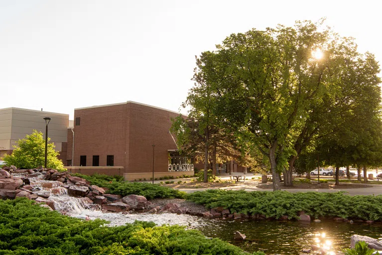 Located just outside the Memorial Union, the Babbling Brook is a beautiful spot for relaxation and studying. 