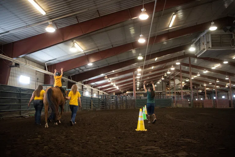 In addition to a major in Equine Science, students can minor in Therapeutic Horsemanship, which focuses on equine assisted activities, therapies, and knowledge of disabilities. 